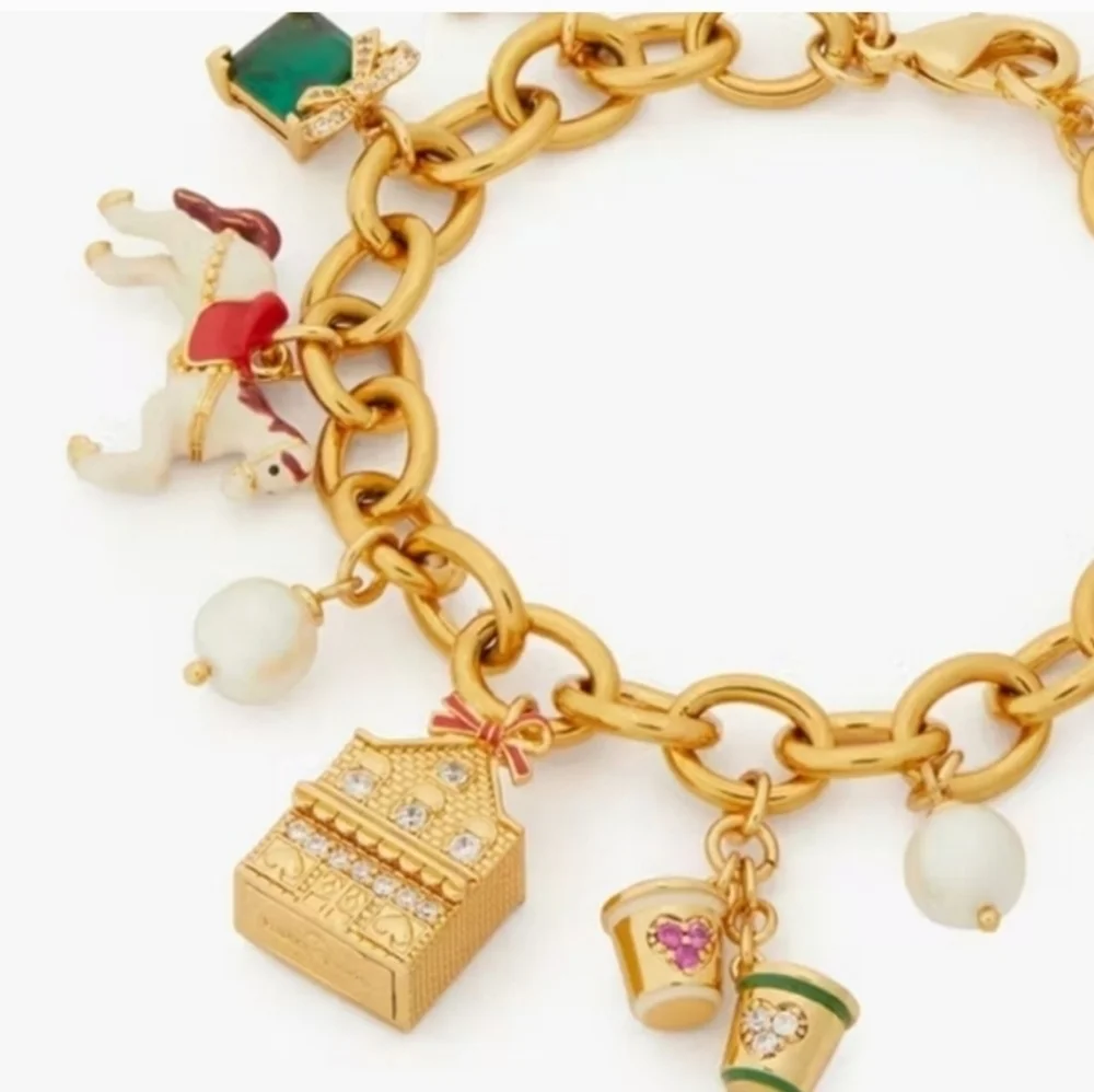 💛🔹️Kate Spade 🔹️Winter Wonderland Charm Bracelet - Picture 3 of 6